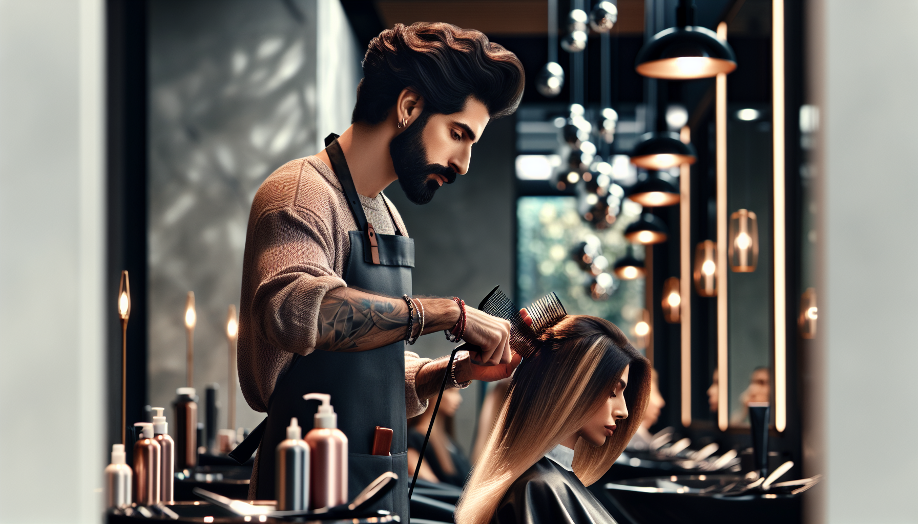 Person researching on laptop